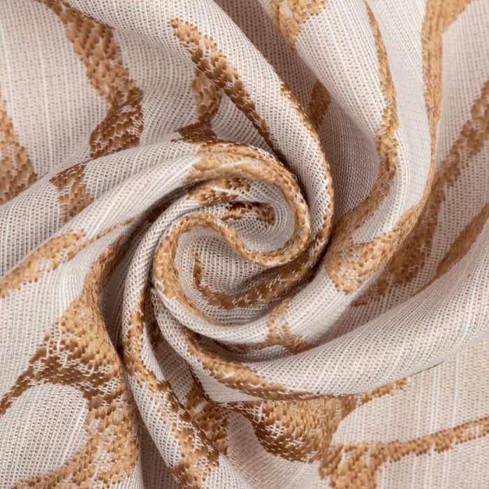 Штора портьерная Этель &laquo;Элит&raquo; цвет бежевый, на шторной ленте 130х300 см, 150гр/м2, 100% п/э