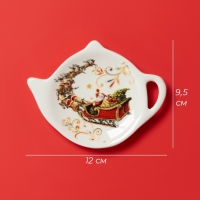 Подставка под чайный пакетик "Сани Деда Мороза" 12х9х1,5 см Подставка под чайный пакетик "Сани Деда Мороза" 12х9х1,5 см