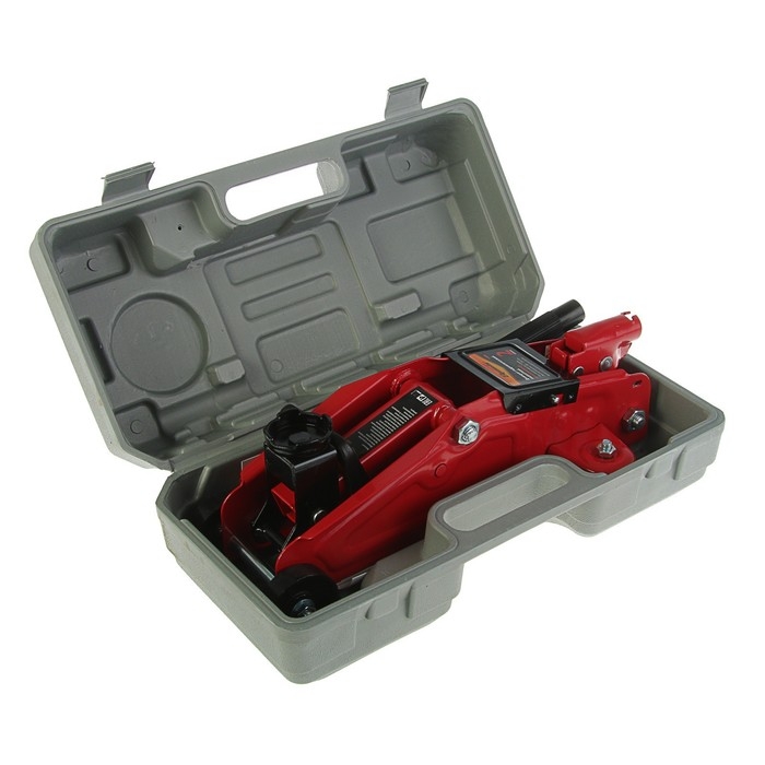 Домкрат гидравлический Sparta, 2 т, подкатной, в кейсе, подъем на 140–285 мм Домкрат гидравлический Sparta, 2 т, подкатной, в кейсе, подъем на 140–285 мм