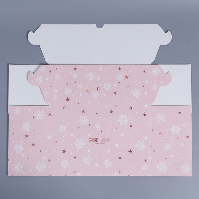 Коробка складная на 6 капкейков с окном &laquo;Happy winter&raquo;, 25 х 17 х 10 см, Новый год