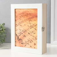 Ключница дерево 6 крючков "Ноты" 26х20,3х5,5 см Ключница дерево 6 крючков "Ноты" 26х20,3х5,5 см