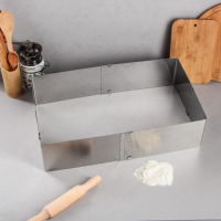 Форма для выпечки с регулировкой размера &laquo;Прямоугольная&raquo;, h-12 см, 15х25 - 27х48 см