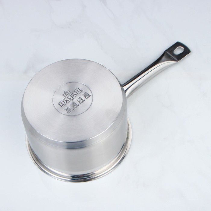 Сотейник, 2 л, d=16 см, h=10 см, металлическая крышка, капсульное дно, индукция, цвет серебряный Сотейник, 2 л, d=16 см, h=10 см, металлическая крышка, капсульное дно, индукция, цвет серебряный