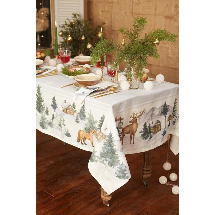 Набор столовый Этель "Forest animals" скатерть 150х180 +/-2см с ГМВО, салфетки 40х40см-8шт