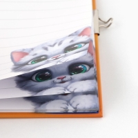 Записная книжка на замочке &laquo;Хорошего котика должно быть много&raquo;, 50 листов.