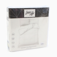 Комплект постельного белья LoveLife евро White lines 200*217 см, 230*240 см, 50*70 см -2 шт, страйп-сатин, 100%п/э Комплект постельного белья LoveLife евро White lines 200*217 см, 230*240 см, 50*70 см -2 шт, страйп-сатин, 100%п/э