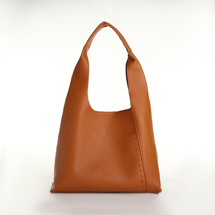 Сумка женская мешок 2 в 1, на кнопке, косметичка, цвет рыжий Сумка женская мешок 2 в 1, на кнопке, косметичка, цвет рыжий