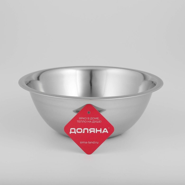 Миска глубокая из нержавеющей стали Доляна &laquo;Индия&raquo;, 1,9 л, d=24 см
