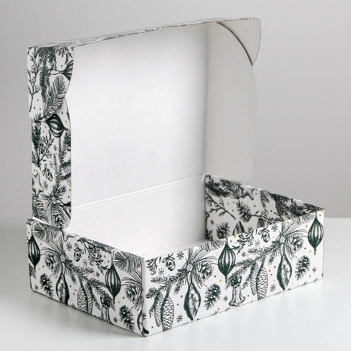 Коробка подарочная новогодняя складная &laquo;Тепла и уюта&raquo;, 30,7 х 22 х 9,5 см, Новый год