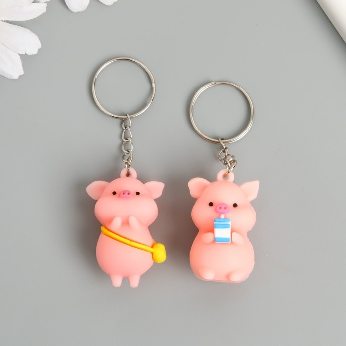 Брелок резина Брелок резина "Милый поросенок" МИКС 3,5х2,5 см