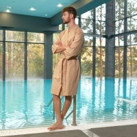 Халат вафельный мужской &laquo;Экономь и Я&raquo; размер 54-56