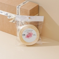 Лента атласная, подарочная упаковка, «Ручная работа», молочная, 2 см х 22.5 м Лента атласная, подарочная упаковка, «Ручная работа», молочная, 2 см х 22.5 м