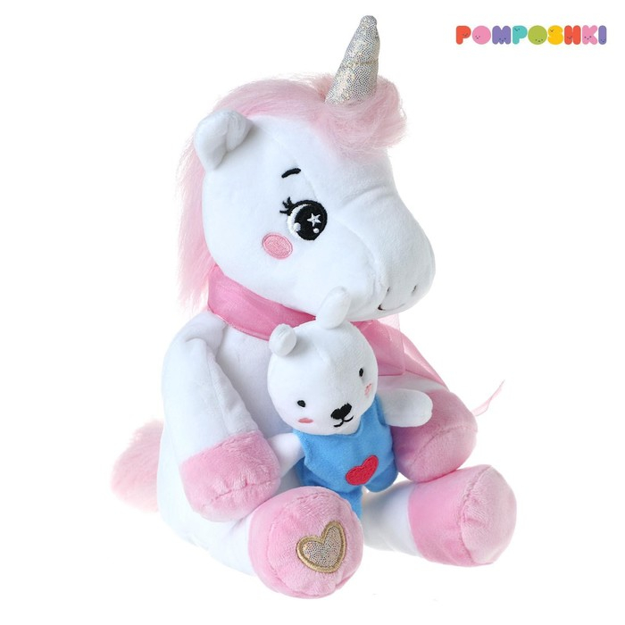 Мягкая игрушка &laquo;Единорожка с зайкой&raquo;, 21 см