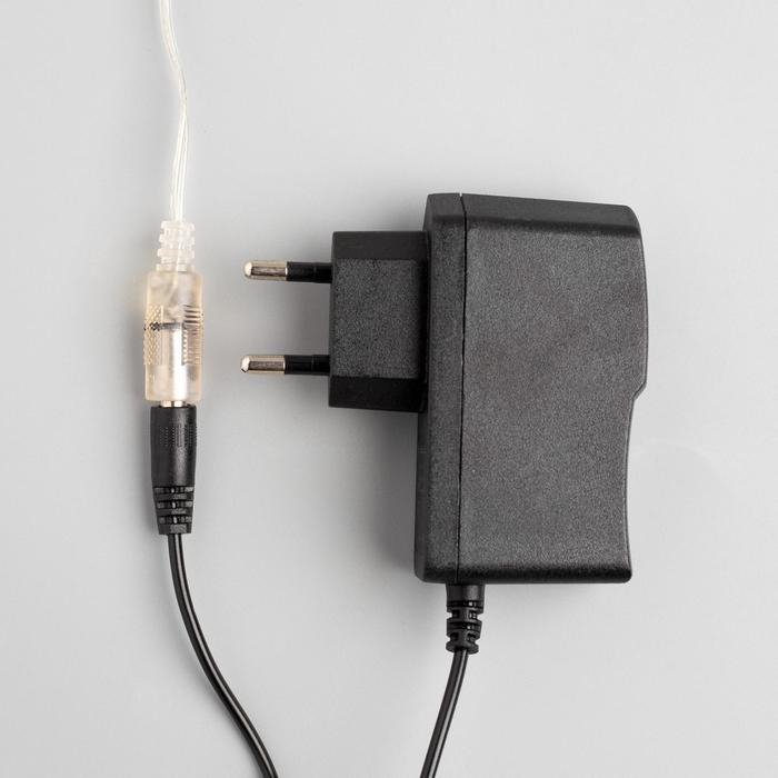 Гирлянда «Мишура» 5 м роса, IP20, серебристая нить, 200 LED, свечение тёплое белое, 12 В Гирлянда «Мишура» 5 м роса, IP20, серебристая нить, 200 LED, свечение тёплое белое, 12 В