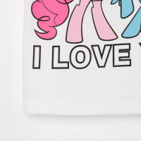 Футболка детская "I Love you", Мой маленький пони, рост 122-128, белый