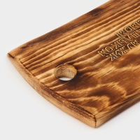 Доска разделочная в обжиге Wild Kitchen &laquo;Настоящий мужик пахнет шашлыком и дымом&raquo;, 49,5&times;25&times;2 см, цельный массив кедра