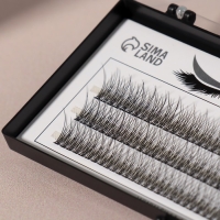 Набор накладных ресниц &laquo;Ласточкин хвост&raquo;, пучки, 12 мм, толщина 0,07 мм, изгиб С, 12 D