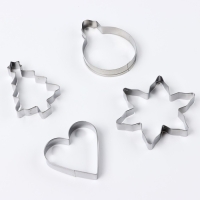 Новый год. Набор форм для печенья &laquo;Волшебные петельки&raquo;, металл, 4 шт