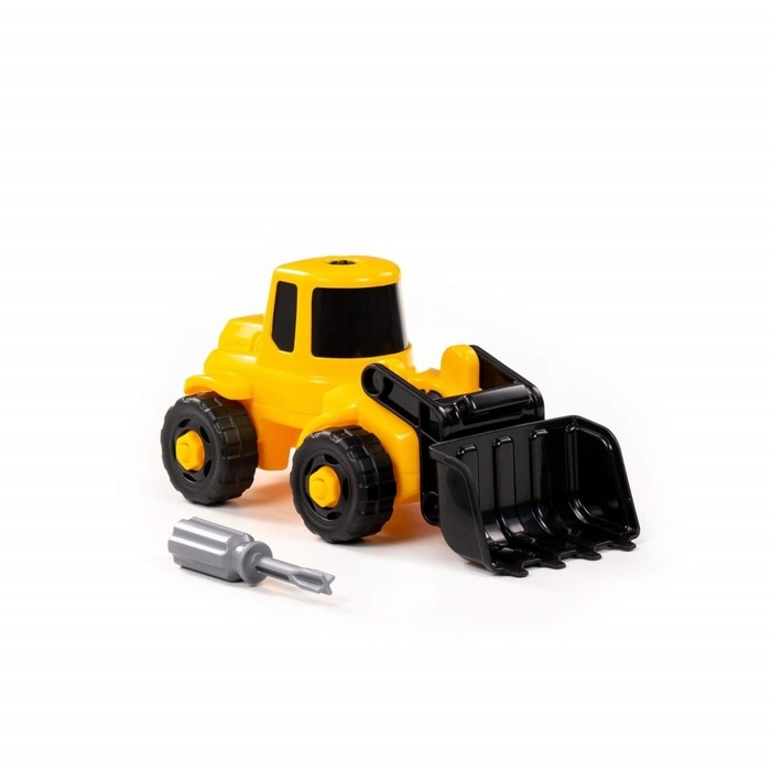 Конструктор-транспорт &laquo;Погрузчик&raquo;, 20 элементов, цвет жёлто-чёрный, в коробке