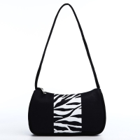 Сумка женская багет из текстиля, «Зебра», 23х13х5 см. Сумка женская багет из текстиля, «Зебра», 23х13х5 см.
