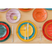 Тарелка фарфоровая обеденная Wilmax Scratch, d=28 см, цвет оранжевый Тарелка фарфоровая обеденная Wilmax Scratch, d=28 см, цвет оранжевый