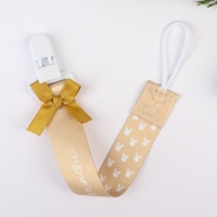 Подарочный набор новогодний: соска-пустышка ортодонт., +6 мес., и держатель на ленте &laquo;Наше счастье&raquo;, подарочная упаковка