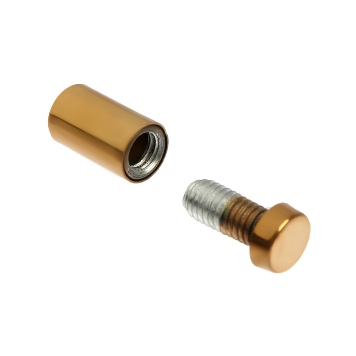 Дистанционный держатель для табличек, 12х25 мм, цвет золото,набор 10 шт. Дистанционный держатель для табличек, 12х25 мм, цвет золото,набор 10 шт.