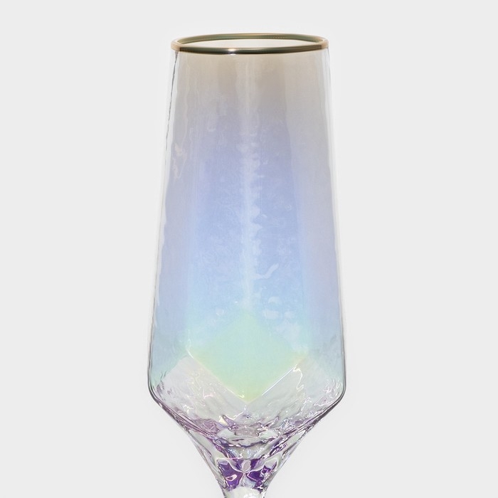 Набор бокалов для шампанского стеклянный Magistro «Дарио», 180 мл, 7×27,5 см, 6 шт, цвет перламутровый Набор бокалов для шампанского стеклянный Magistro «Дарио», 180 мл, 7×27,5 см, 6 шт, цвет перламутровый