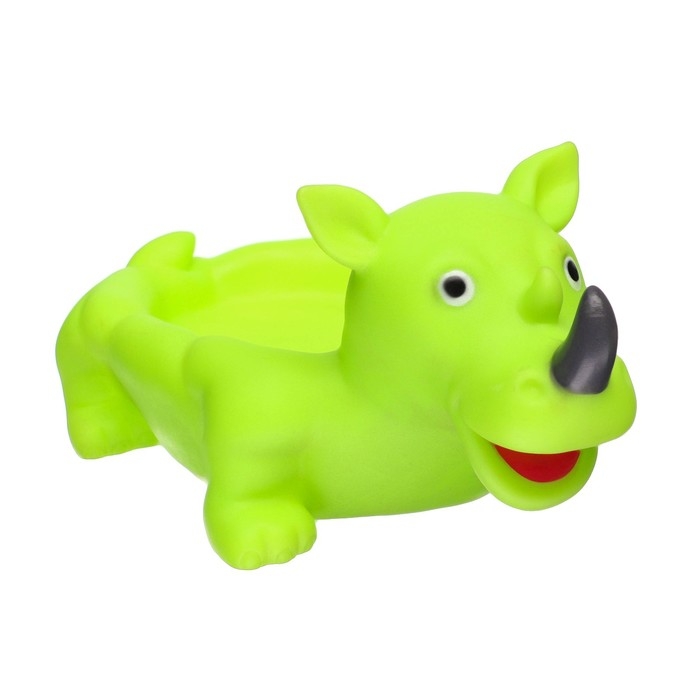 Набор резиновых игрушек для ванны &laquo;Мыльница: Носорог&raquo;, 3 шт, Крошка Я