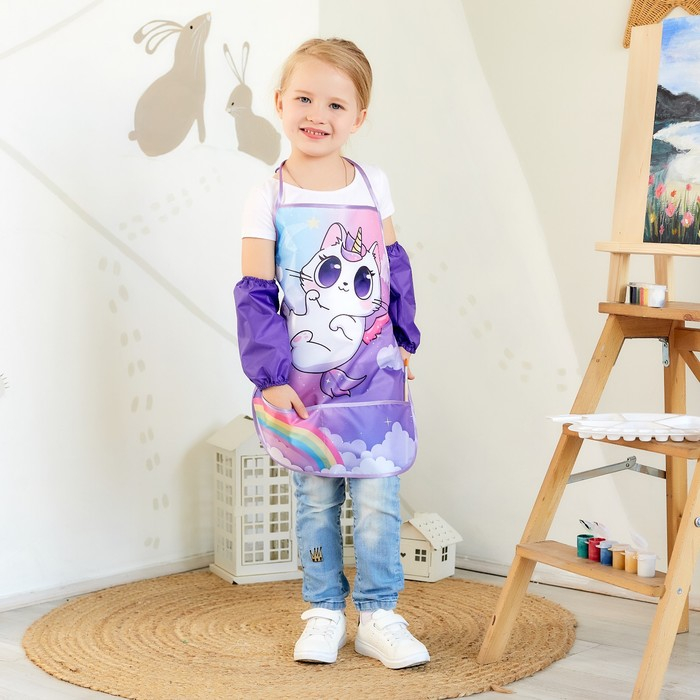 Фартук с нарукавниками детский Этель &laquo;Котик&raquo;, 49 х 39 см