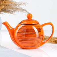Чайник "Элегант" 1,2л / 14х16,5см, оранжевая полоска Чайник "Элегант" 1,2л / 14х16,5см, оранжевая полоска