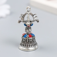 Колокольчик металл "Колокол императора" с цветными камешками d=2,7 см 5х2,7х2,7 см Колокольчик металл "Колокол императора" с цветными камешками d=2,7 см 5х2,7х2,7 см