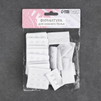 Застёжка для бюстгальтера, 3 ряда 3 крючка, 4,6 &times; 2,7 см, 4,6 &times; 5 см, 10 шт, цвет белый