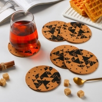 Набор подставок под горячее Доляна &laquo;Треугольники&raquo;, 6 шт, d=10 см