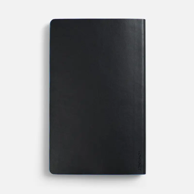 Ежедневник Trait, недатированный, черный с голубым