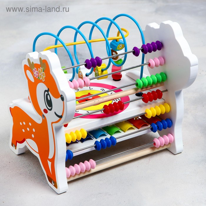 Логический центр «Оленёнок» (металлофон, счёты, сортер, часы) 22×24×20 см Логический центр «Оленёнок» (металлофон, счёты, сортер, часы) 22×24×20 см