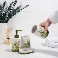 Наборы аксессуаров для ванной комнаты &laquo;Весна&raquo;, 4 предмета (дозатор 400 мл, мыльница, 2 стакана), цвет белый