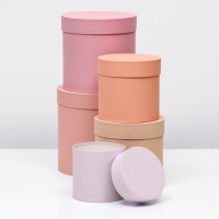 Набор круглых коробок 5 в 1 "Рассвет" 23 х 23 х 25 - 15 х 15 х 15 см Набор круглых коробок 5 в 1 "Рассвет" 23 х 23 х 25 - 15 х 15 х 15 см