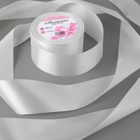 Лента атласная, 50 мм &times; 23 &plusmn; 1 м, цвет белый №01