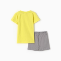 Комплект для мальчика (футболка/шорты), цвет жёлтый/серый, рост 92 см