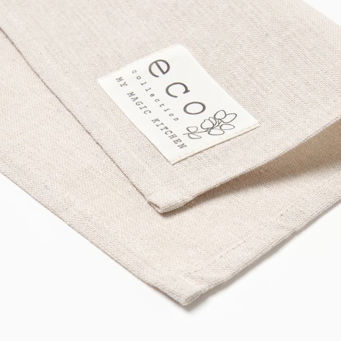 Набор салфеток Доляна My magic kitchen, 35х60&plusmn;2 см - 2 шт. хлопок, рогожка 160 г/м2
