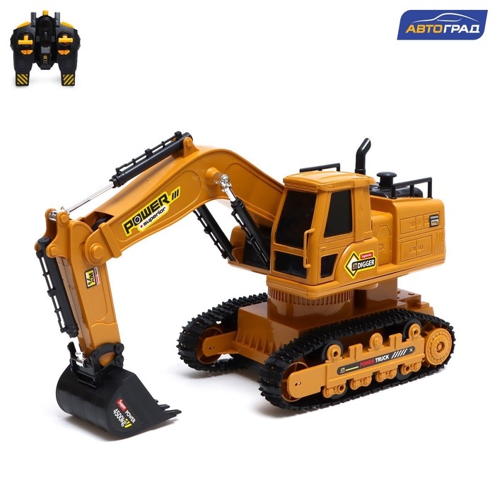 Экскаватор радиоуправляемый &laquo;Стройка&raquo;, подвижный ковш, работает от аккумулятора