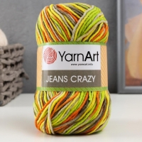 Пряжа "Jeans crazy" 55% хлопок, 45% акрил 160м/50гр (7201  принт)