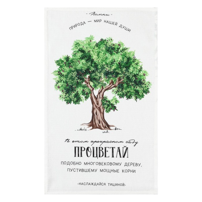 Набор кухонных полотенец Доляна &laquo;Красота повсюду&raquo;, 35х60см-4шт, 100% хлопок
