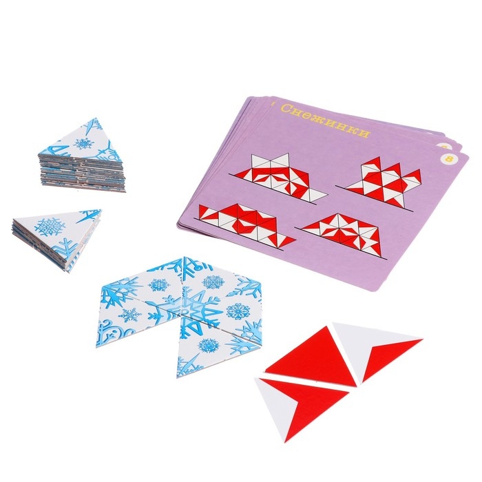 Развивающая игра &laquo;Снежинки. Тримино&raquo;