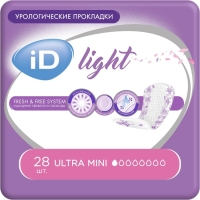 Урологические прокладки iD Ultra mini, 28 шт. Урологические прокладки iD Ultra mini, 28 шт.