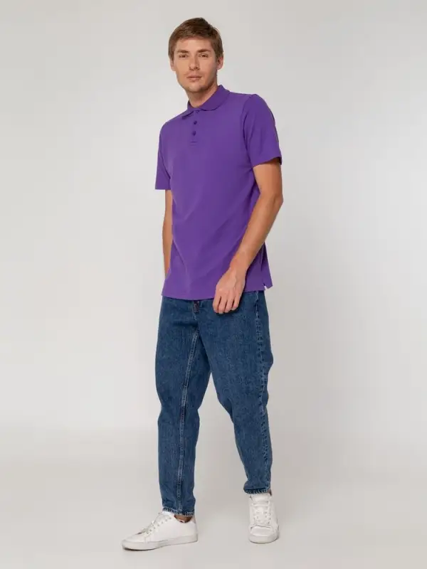 Рубашка поло мужская Virma light, фиолетовая, размер S