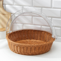 Хлебница Доляна &laquo;Крем&raquo;, плетёное основание, d=40 см