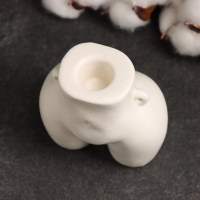 Подсвечник "Марта" белый глянец, 10х6х8см Подсвечник "Марта" белый глянец, 10х6х8см