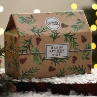 Новый год. Набор кружек стеклянных «Тепла и уюта!», 2 шт Новый год. Набор кружек стеклянных «Тепла и уюта!», 2 шт